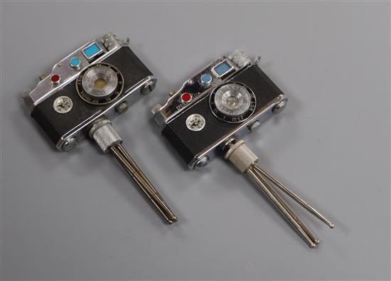 Two novelty camera lighters